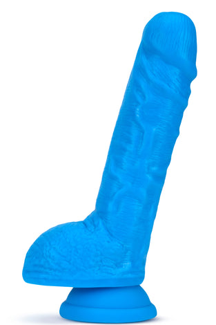 Neo - 9 Inch Dual Density Dildo - Neon Blue BL-34522