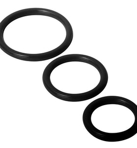 Trinity Silicone Cock Rings - Black TV-SP130-BLK