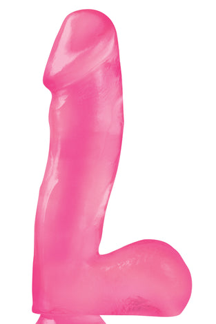 Basix Rubber Works - 6.5 Inch Dong With Suction Cup - Pink PD4220-11