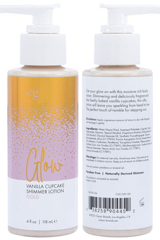 Glow Vanilla Cupcake Shimmer Lotion Gold 4 Oz CGC1301-04
