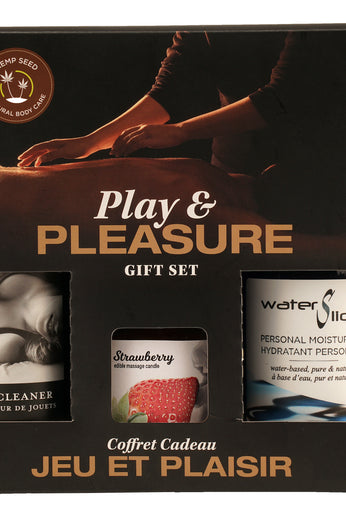 Hemp Seed by Night Play and Pleasure Gift Set - Strawberry EB-HSBN003