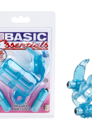 Basic Essential Double Trouble Vibrating Support System - Blue SE1739122