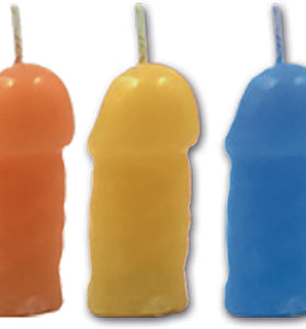 Rainbow Pecker Party Candles - 5 Pack HTP3142