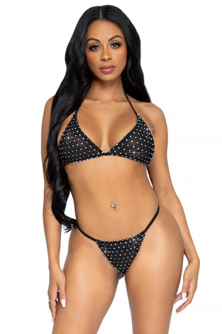 2 Pc Tempest Bikini Set - Black - One Size LA-81636BLKOS