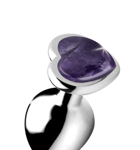 Amethyst Heart Anal Plug - Medium BTYS-AG750-MED