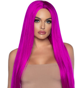 33 Inch Long Straight Center Part Wig - Raspberry LA-A2864RASP