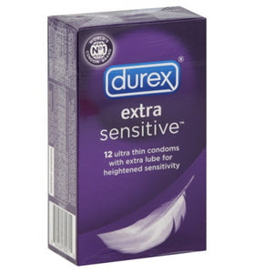Durex Extra Sensitive Condoms Lubricated - 12 Pack New Item Number 30271 PM130