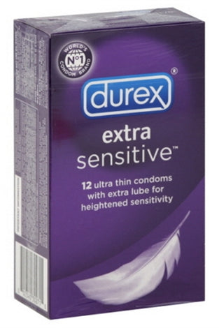 Durex Extra Sensitive Condoms Lubricated - 12 Pack New Item Number 30271 PM130
