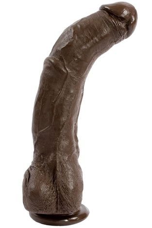 Black Thunder 12 Inch Curved Realistic Cock With Removable Vac-U-Lock Suction Cup DJ8180-01