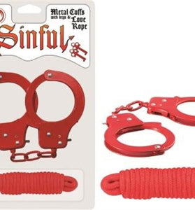 Sinful Metal Cuffs With Keys & - Love Rope NW2544-1