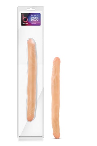 B Yours 14 Inch Double Dildo - Beige BL-29753