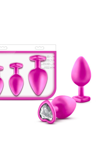 Luxe - Bling Plugs Training Kit - Pink With White Gems BL-395830
