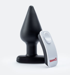 My Secret Remote Vibrating XL Plug - Black - 6  Count Box APX-BL-110D