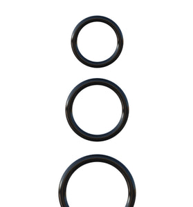 Fantasy C-Ringz Silicone Ring Stamina Set - Black PD5912-23