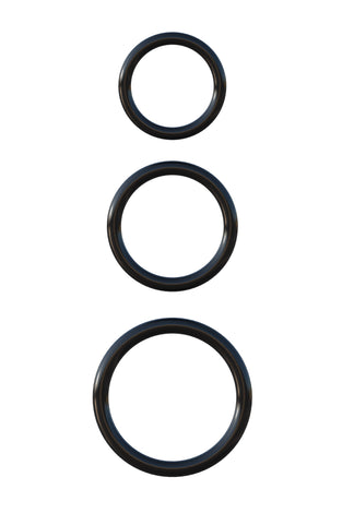 Fantasy C-Ringz Silicone Ring Stamina Set - Black PD5912-23