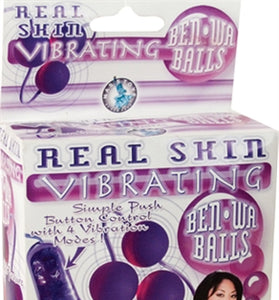 Real Skin Vibrating Ben Wa Balls - Purple NW1927-2