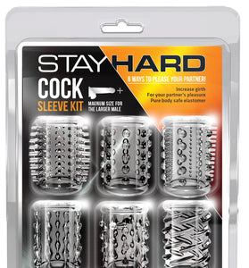 Stay Hard Cock Sleeve Kit - Clear BL-60612