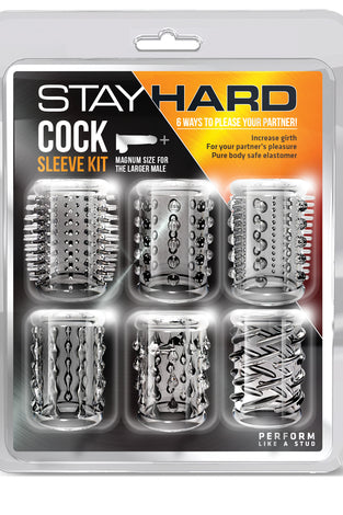 Stay Hard Cock Sleeve Kit - Clear BL-60612