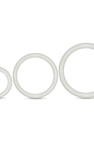 Performance - Vs4 Pure Premium Silicone Cockring Set - White BL-370819