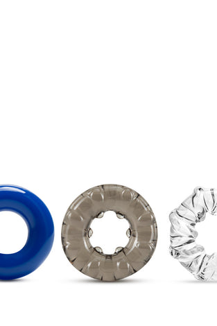 Stay Hard - Triple Stretch 3 Pack Cock Rings BL-00369