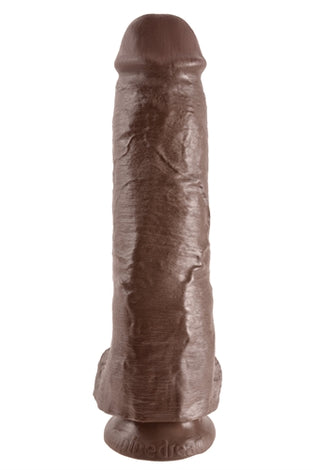 King Cock 11 Inch Cock With Balls  - Brown PD5510-29