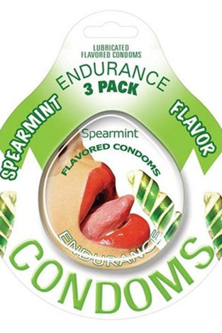 Endurance Condoms - Spearmint - 3 Pack HTP2089