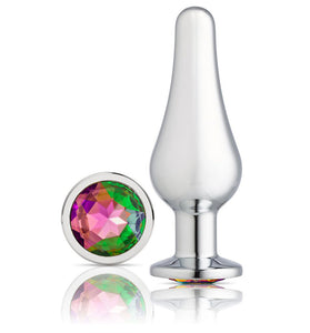 Cloud 9 Novelties Gems Silver Chrome Tall Plug - Medium WTC307