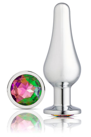 Cloud 9 Novelties Gems Silver Chrome Tall Plug - Medium WTC307