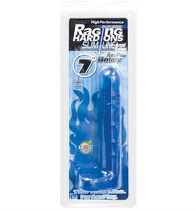Raging Hard Ons Slimline Anal Series 7 Inch Ass Play Ballsy - Blue DJ0279-20