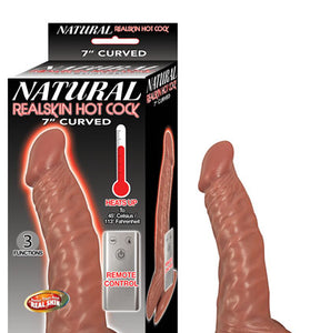 Natural Realskin Hot Cock Curved 7 Inch - Brown NW2891-2