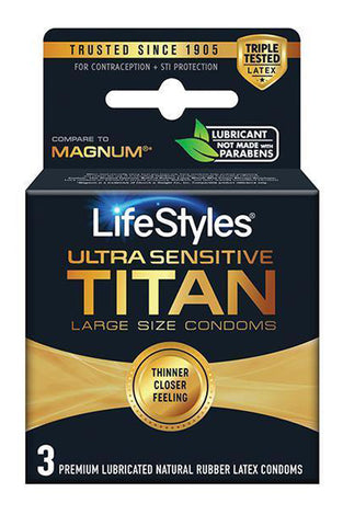 Lifestyles Ultra Sensitive Titan Large 3 Pack LS3042