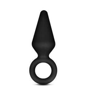 Anal Adventures - Platinum - Silicone Loop Plug - Small - Black BL-10785