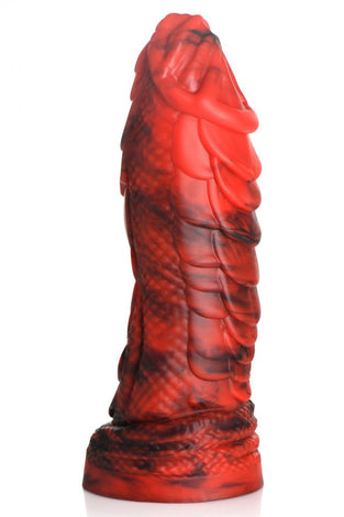 Fire Dragon Red Scaly Silicone Dildo - Red CC-AH043-RED