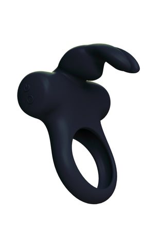 Ohhh Bunny Frisky Bunny Vibrating Ring - Black Pearl BU-0104