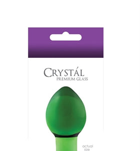 Crystal Premium Glass Plug - Medium - Clear Green NSN0701-28
