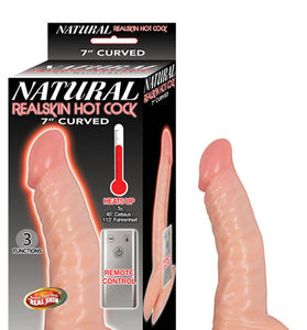 Natural Realskin Hot Cock Curved 7 Inch - Flesh NW2891-1