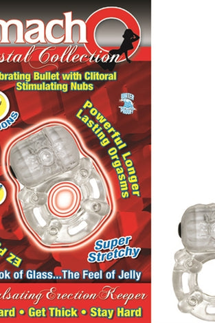 The Macho Crystal Collection Pulsating Erection Keeper - Clear NW2238