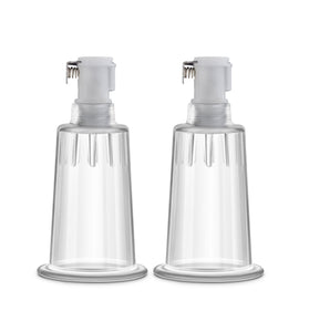 Temptasia  Nipple Pumping Cylinders  Set of 2 (1 Inch Diameter) - Clear BL-09711