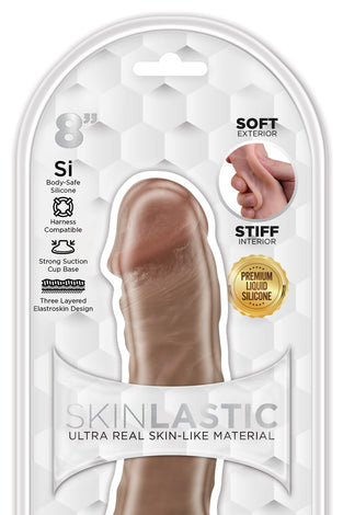 Skinsations - Skinlastic - Sliding Skin Dildo   - 8-Inch With Suction Base HP3369