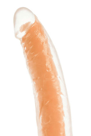 Neo Elite Glow in the Dark - Lavo - 7 Inch  Silicone Dual Density Dildo - Neon Orange BL-12719