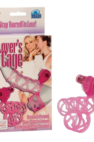 Lovers Cage Stretchy Cock Cage Comfortable Scrotum Cage - Pink SE1628043