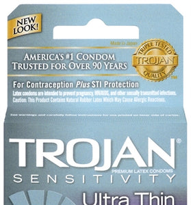 Trojan Sensitivity Ultra Thin Lubricated Condoms - 3 Pack TJ92620