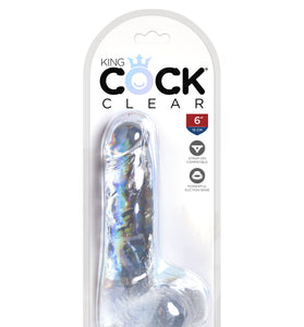 King Cock Clear 6 Inch Cock With Balls PD5752-20