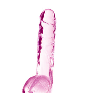 Naturally Yours - 8 Inch Crystalline Dildo - Rose BL-51500