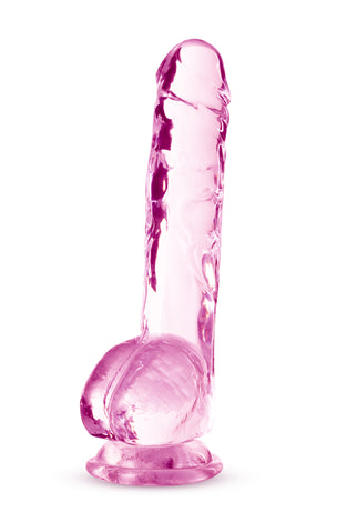 Naturally Yours - 8 Inch Crystalline Dildo - Rose BL-51500