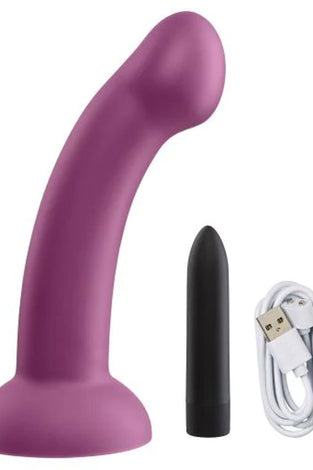 Ergo Super Flexi I Dong Soft and Flexible Liquid  Silicone With Vibrator - Plum WTC962
