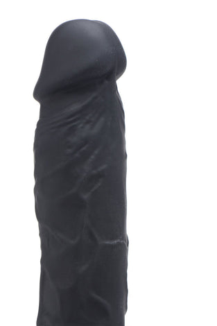Power Pecker 7 Inch Silicone Dildo With Balls - Black SU-AG371BLK