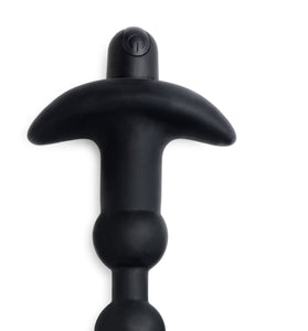 Bang - Vibrating Silicone Anal Beads and Remote Black BNG-AG614-BLK