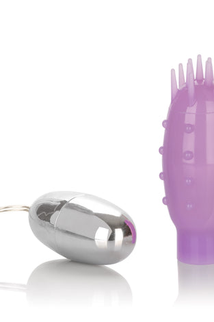 Silicone Slims Vibrating Nubby Bullet - Purple SE1132142