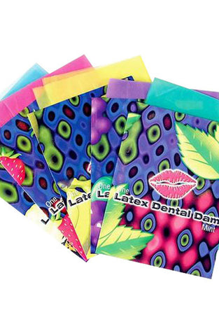 Lixx Latex Dental Dams - 100 Piece Box - Assorted Flavors GPC-LBAU